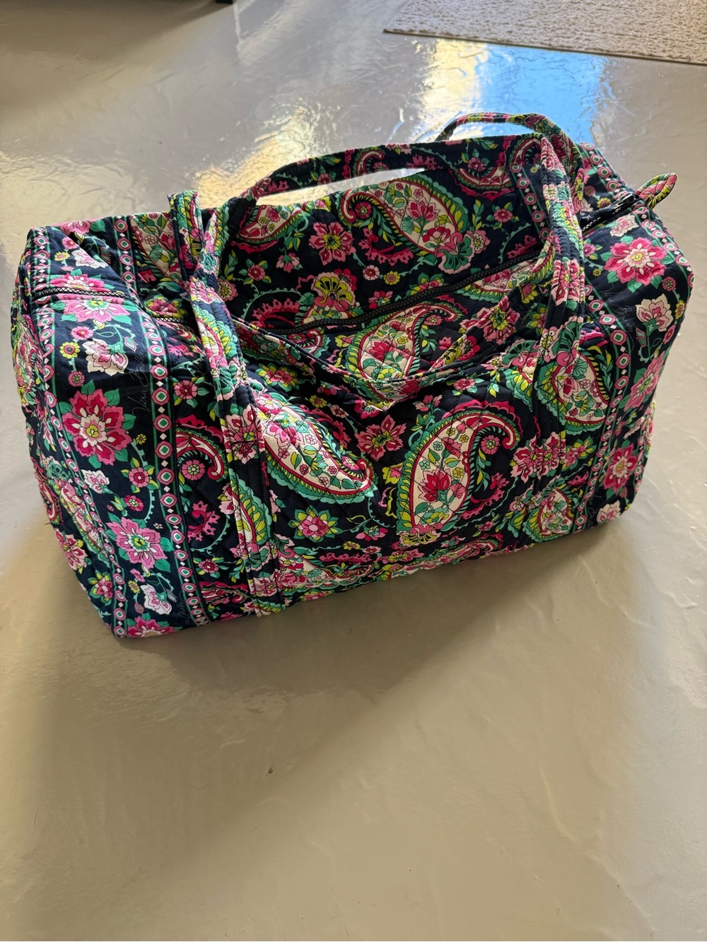 Vera Bradley Large Duffle Bag in Petal Paisley